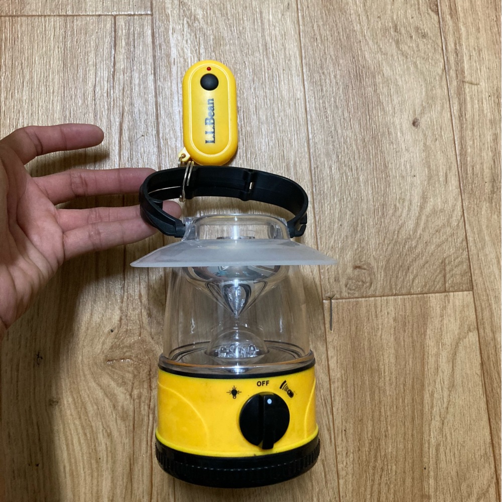 Vintage L.L. Bean lantern mini lantern yellow WORKS!!